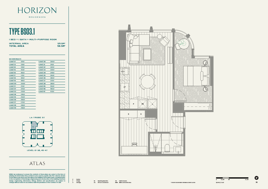 Atlas Melbourne 1 bed 1 bath